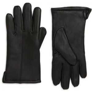 Nordstrom Unisex Black Leather Gloves - Sz L